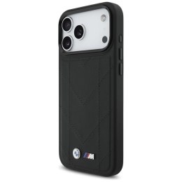 BMW M Quilted Logo MagSafe - Etui iPhone 17 Pro Max (czarny)
