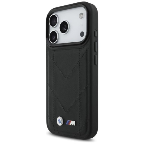 BMW M Quilted Logo MagSafe - Etui iPhone 17 Pro (czarny)