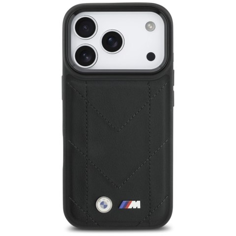 BMW M Quilted Logo MagSafe - Etui iPhone 17 Pro (czarny)