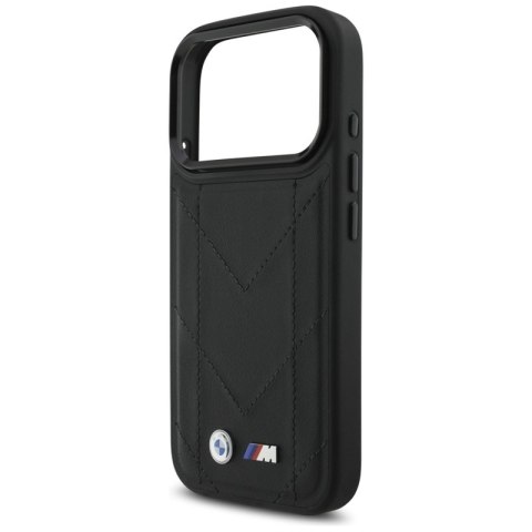 BMW M Quilted Logo MagSafe - Etui iPhone 17 Pro (czarny)