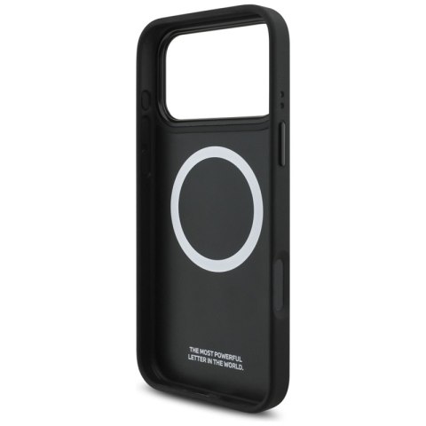 BMW M Tricolor Metal Logo MagSafe - Etui iPhone 17 Pro Max (czarny)