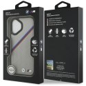 BMW M Tricolor Metal Logo MagSafe - Etui iPhone 17 (szary)