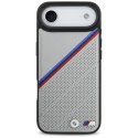BMW M Tricolor Metal Logo MagSafe - Etui iPhone Air (szary)