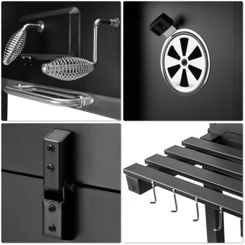 Grill ogrodowy węglowy VULCAN z żeliwnym rusztem