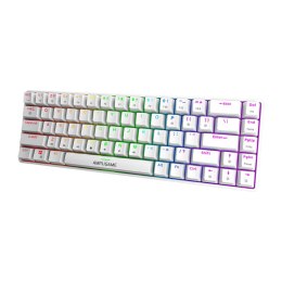 Klawiatura mechniczna Fifine GK1W, 65% RGB (biała)