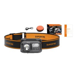 Latarka czołowa SUPERFIRE HL23-S strumień świetlny 350lm USB-C