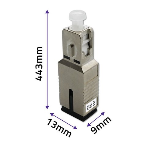 Qoltec Tłumik światłowodowy SC/UPC (F) - SC/UPC (M) | Singlemode | 8dB