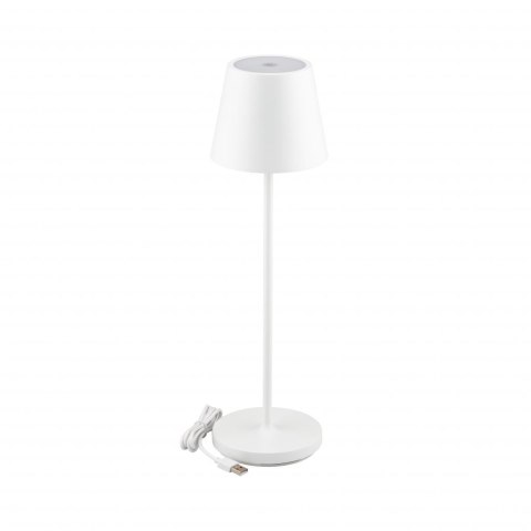 Lampka biurkowa nocna V-TAC 2W LED 38cm ładowanie ściemnianie IP54 biała VT-7522 3000K 200lm