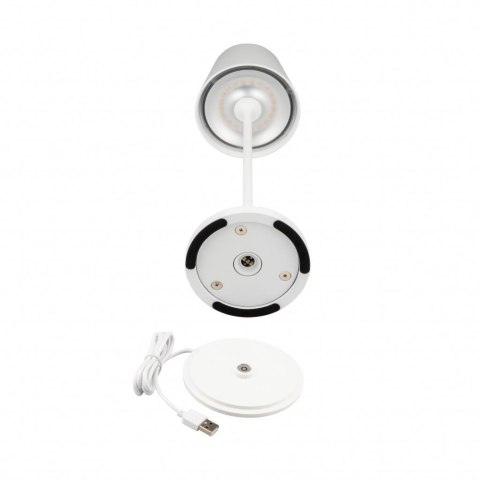 Lampka biurkowa nocna V-TAC 2W LED 38cm ładowanie ściemnianie IP54 biała VT-7522 3000K 200lm