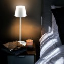 Lampka biurkowa nocna V-TAC 2W LED 38cm ładowanie ściemnianie IP54 biała VT-7522 3000K 200lm