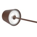 Lampka biurkowa nocna V-TAC 2W LED 38cm ładowanie ściemnianie IP54 brąz corten VT-7522 3000K 200lm
