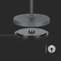 Lampka biurkowa nocna V-TAC 2W LED 38cm ładowanie ściemnianie IP54 szara VT-7522 3000K 200lm