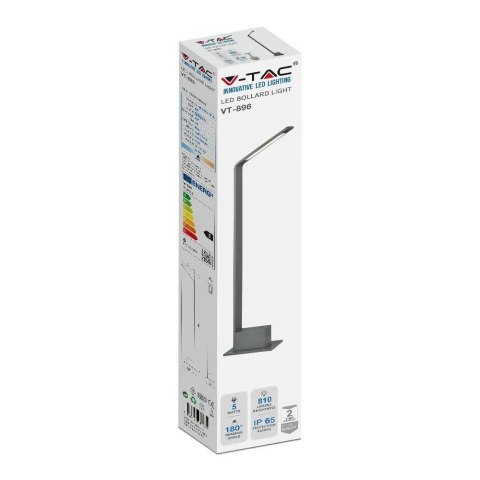 Słupek ogrodowy V-TAC 5W LED 80cm czarny IP65 VT-896 4000K 810lm