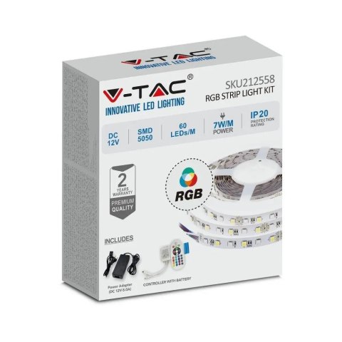 Zestaw LED V-TAC RGB zasilacz pilot sterownik VT-5050 60 IP20-RGB Set RGB 1000lm