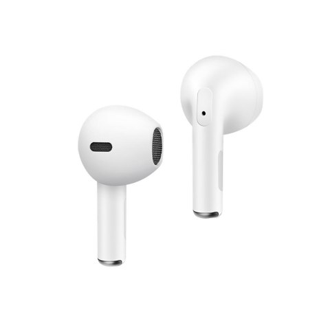 R-PHONES TWS+ - Mini douszne słuchawki bezprzewodowe Bluetooth 5.3 TWS z powerboxem USB-C - białe