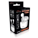 R-PHONES TWS+ - Mini douszne słuchawki bezprzewodowe Bluetooth 5.3 TWS z powerboxem USB-C - białe