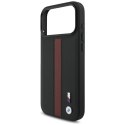 BMW M Perforated Stripe Logo MagSafe - Etui iPhone 17 Pro Max (czerwony)