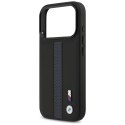 BMW M Perforated Stripe Logo MagSafe - Etui iPhone 17 Pro (niebieski)