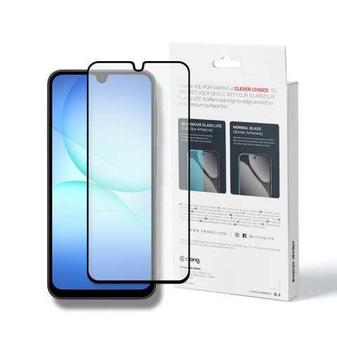 Crong 3D Armour Glass Lite - Hartowane szkło Full Glue do Samsung Galaxy A16 / A17 / A26