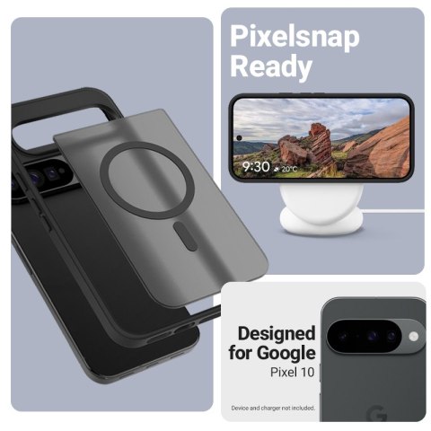 Crong Hybrid Matte Magnetic - Etui MagSafe Google Pixel 10 (czarny)