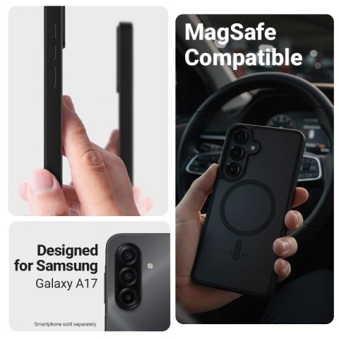 Crong Hybrid Matte Magnetic - Etui MagSafe Samsung Galaxy A17 (czarny)