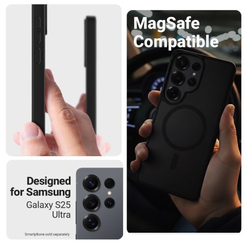 Crong Hybrid Matte Magnetic - Etui MagSafe Samsung Galaxy S25 Ultra (czarny)