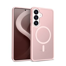 Crong Hybrid Matte Magnetic - Etui MagSafe Samsung Galaxy S26 (różowy)