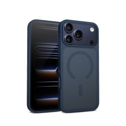 Crong Hybrid Matte Magnetic - Etui MagSafe iPhone 17 Pro Max (granatowy)