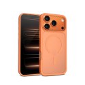 Crong Hybrid Matte Magnetic - Etui MagSafe iPhone 17 Pro Max (pomarańczowy)
