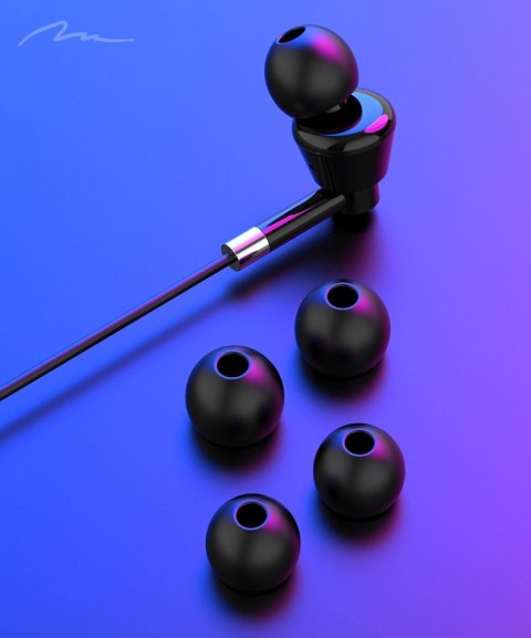 EARPHONES ALL USB-C - Słuchawki douszne z mikrofonem do smartfonów/tabletów z portem USB-C. Czarne