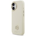Guess Grained Strass Logo MagSafe - Etui iPhone 17 (beżowy)