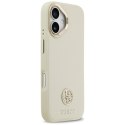 Guess Grained Strass Logo MagSafe - Etui iPhone 17 (beżowy)