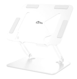 LAPTOP STAND (biały) - Regulowana, ergonomiczna podstawka pod laptopa 10-17 cali. Masywna, stalowa konstrukcja połączona z antyp