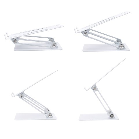 LAPTOP STAND (biały) - Regulowana, ergonomiczna podstawka pod laptopa 10-17 cali. Masywna, stalowa konstrukcja połączona z antyp