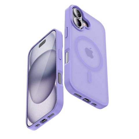 Crong Hybrid Matte Magnetic - Etui MagSafe iPhone 17 (lawendowy)
