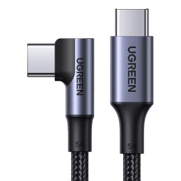 Kabel UGREEN US334 USB-C-USB-C 2m kątowy (czarny)