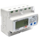 Qoltec Trójfazowy elektroniczny licznik | miernik zużycia energii na szynę DIN | Wi-fi | TUYA | 400V | 100A | LCD | 7P