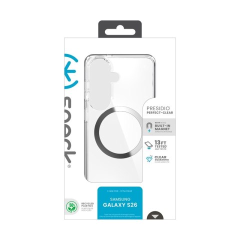 Speck Presidio Perfect-Clear Magnet - Etui Samsung Galaxy S26 MagSafe (Clear/Clear/Silver)