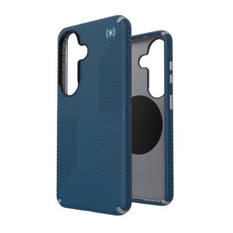 Speck Presidio2 Grip Magnet - Etui Samsung Galaxy S26 MagSafe (Deep Sea/Silver Metallic/Spell Blue)