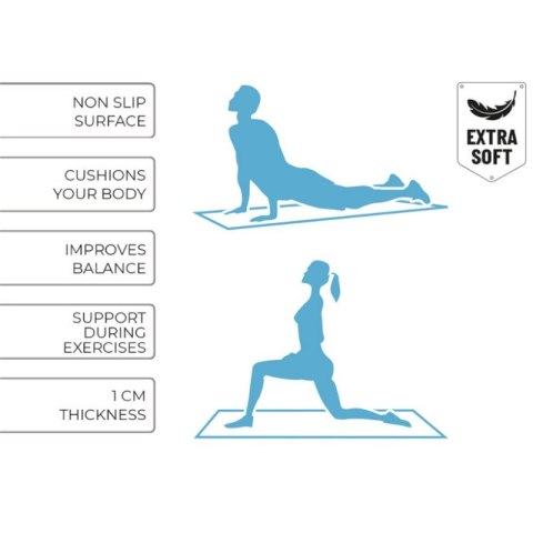 Umbro - Mata do fitness, yoga z taśmą transportową 190x58 cm (czerwony)