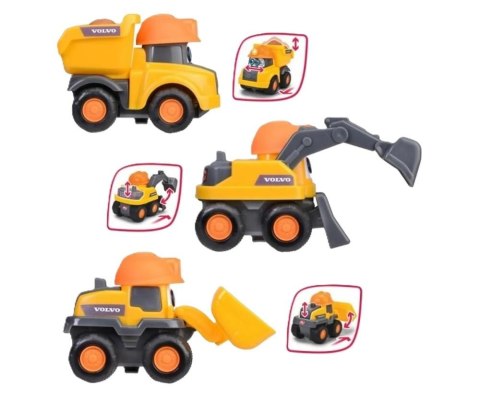 Dickie: ABC Volvo Pojazd budowlany, 3 rodzaje, 12 cm
