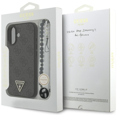 Guess 4G Strap Triangle Logo MagSafe - Etui do iPhone 17 (czarny)