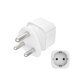 Hama 00223440 adapter wtyczek zasilających Typ M Typ C + typ F Biały