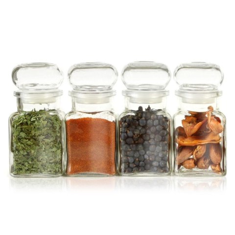Pojemnik Szklany na Przyprawy 150 ml ORION Kwadratowy Szczelny 12 x 5,5 cm