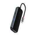 Hub BASEUS 4-portowy USB-C (ciemnoszara)