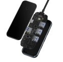 Hub BASEUS 4-portowy USB-C (ciemnoszara)