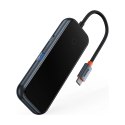 Hub BASEUS 4-portowy USB-C (ciemnoszara)