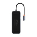 Hub BASEUS 4-portowy USB-C (ciemnoszara)