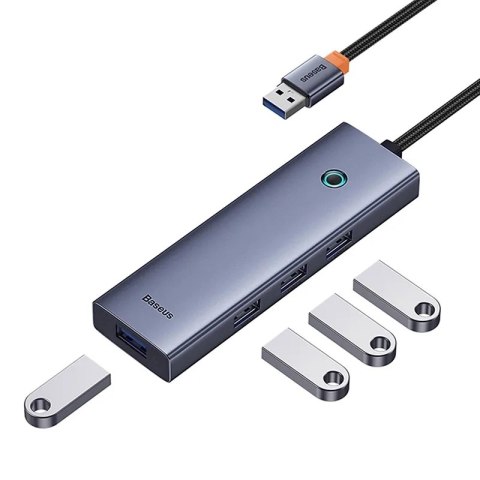 Hub USB BASEUS UltraJoy 4-portowy (szary)