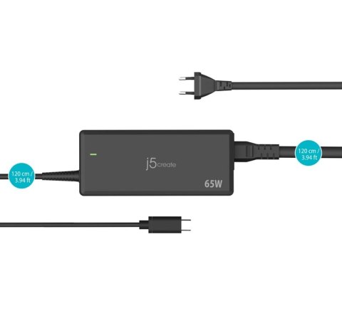 J5create 65W PD Adapter zasilania USB-C®